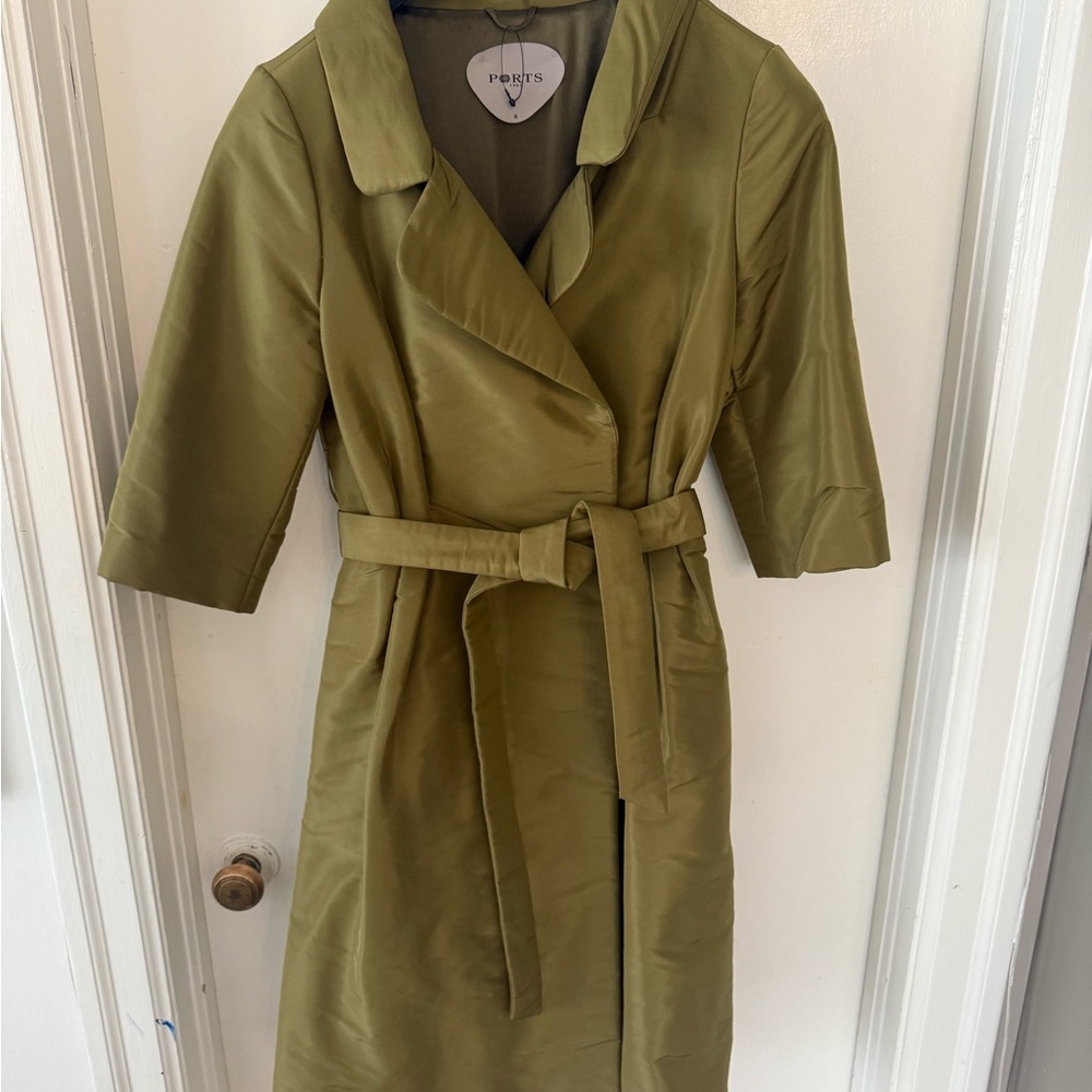 Ports Olive Green Trench Coat